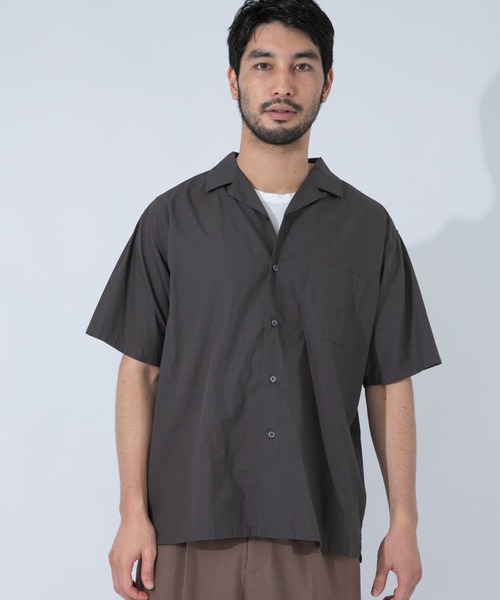 URBAN RESEARCH ROSSO MEN(アーバンリサーチロッソメン)の「タイプライターオープンカラーシャツ(シャツ/ブラウス・メンズ・スミクロ/ライトブラウン/カーキ・SMALL/MEDIUM/LARGE)」の4枚目の写真