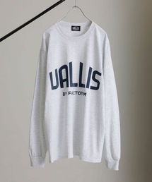 VALLIS by FACTOTUM | 【VALLIS by FACTOTUM】《別注》カレッジロゴ ヘイズプリント クルーネックロンT(Tシャツ/カットソー)