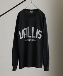 VALLIS by FACTOTUM | 【VALLIS by FACTOTUM】《別注》カレッジロゴ ヘイズプリント クルーネックロンT(Tシャツ/カットソー)