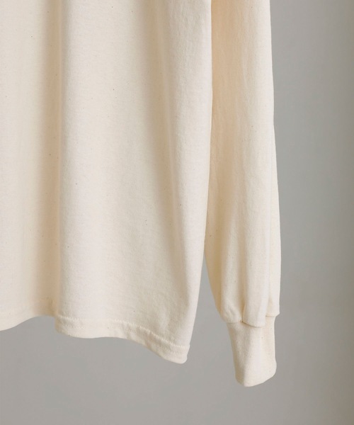 VALLIS by FACTOTUM（ヴァリスバイファクトタム）の「【VALLIS by FACTOTUM】《別注》カレッジロゴ ヘイズプリント クルーネックロンT（Tシャツ/カットソー・メンズ・アイボリー/ブラック/アッシュグレー/グレイッシュブルー・M/L）」の12枚目の写真