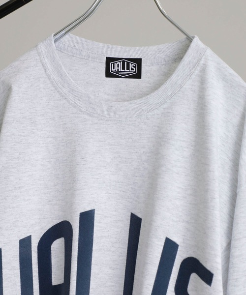 VALLIS by FACTOTUM（ヴァリスバイファクトタム）の「【VALLIS by FACTOTUM】《別注》カレッジロゴ ヘイズプリント クルーネックロンT（Tシャツ/カットソー・メンズ・アイボリー/ブラック/アッシュグレー/グレイッシュブルー・M/L）」の10枚目の写真