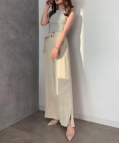 EIMY ISTOIRE(エイミーイストワール)の「ベルトセットリネンワイドパンツ(その他パンツ・レディース・Moca/アイボリー・MEDIUM/SMALL)」の15枚目の写真