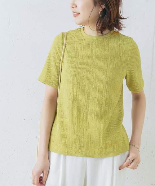 URBAN RESEARCH ROSSO（アーバンリサーチロッソ）の「バックスリットリンクルTシャツ（Tシャツ/カットソー・レディース・ブラック/ベージュ/グリーン系その他・FREE）」の14枚目の写真