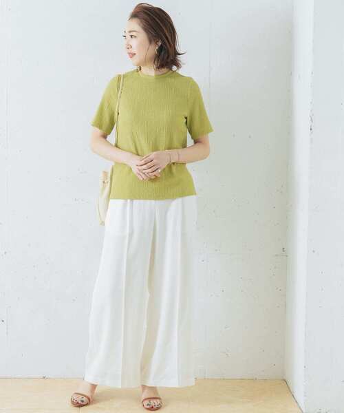 URBAN RESEARCH ROSSO（アーバンリサーチロッソ）の「バックスリットリンクルTシャツ（Tシャツ/カットソー・レディース・ブラック/ベージュ/グリーン系その他・FREE）」の16枚目の写真