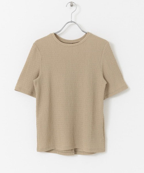 URBAN RESEARCH ROSSO（アーバンリサーチロッソ）の「バックスリットリンクルTシャツ（Tシャツ/カットソー・レディース・ブラック/ベージュ/グリーン系その他・FREE）」の5枚目の写真