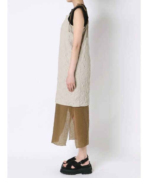 EMODA（エモダ）の「Wフェイスレイヤーワンピース（ワンピース・レディース・ベージュ/グレー/ブラック・FREE）」の5枚目の写真