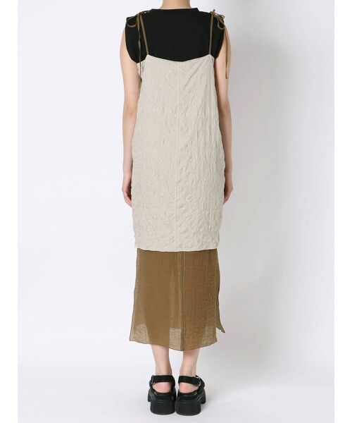 EMODA（エモダ）の「Wフェイスレイヤーワンピース（ワンピース・レディース・ベージュ/グレー/ブラック・FREE）」の6枚目の写真