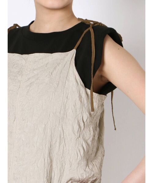 EMODA（エモダ）の「Wフェイスレイヤーワンピース（ワンピース・レディース・ベージュ/グレー/ブラック・FREE）」の8枚目の写真