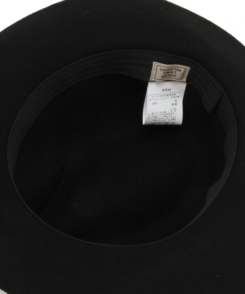 green label relaxing(グリーンレーベルリラクシング)の「FELT WIDE ブリムハット ◆(ハット・メンズ・ブラック/ライトグレー・フリー)」の6枚目の写真