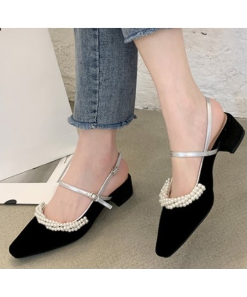 LAC-VERT（ラック・ヴェール）の「パールミュールパンプス（パンプス・レディース・ブラック・S/M/L）」の6枚目の写真