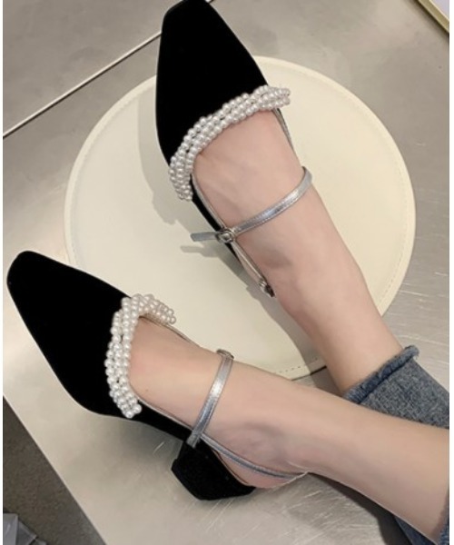 LAC-VERT（ラック・ヴェール）の「パールミュールパンプス（パンプス・レディース・ブラック・S/M/L）」の2枚目の写真