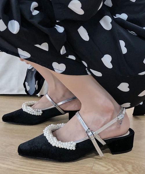 LAC-VERT（ラック・ヴェール）の「パールミュールパンプス（パンプス・レディース・ブラック・S/M/L）」の14枚目の写真