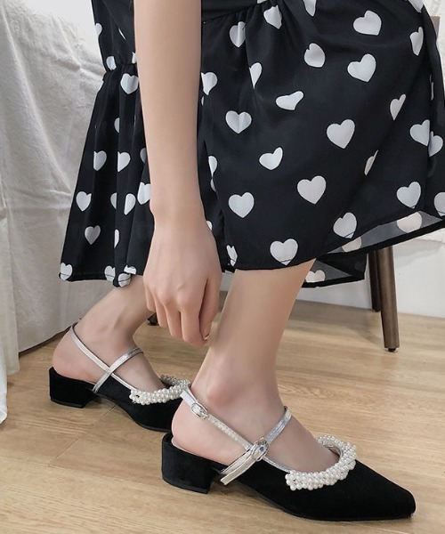 LAC-VERT（ラック・ヴェール）の「パールミュールパンプス（パンプス・レディース・ブラック・S/M/L）」の15枚目の写真