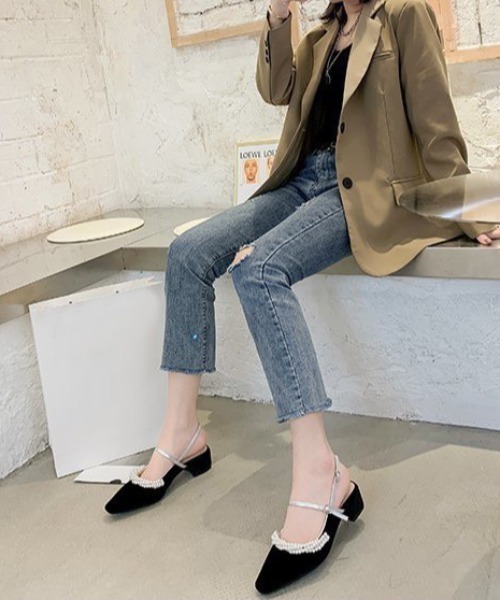 LAC-VERT（ラック・ヴェール）の「パールミュールパンプス（パンプス・レディース・ブラック・S/M/L）」の19枚目の写真