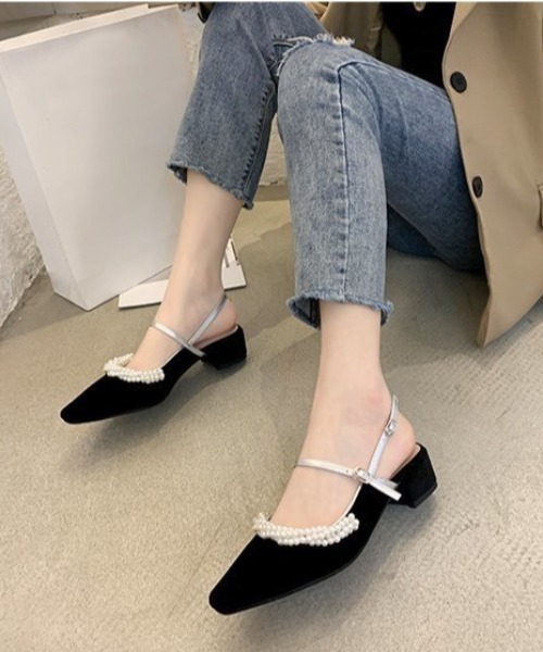 LAC-VERT（ラック・ヴェール）の「パールミュールパンプス（パンプス・レディース・ブラック・S/M/L）」の20枚目の写真