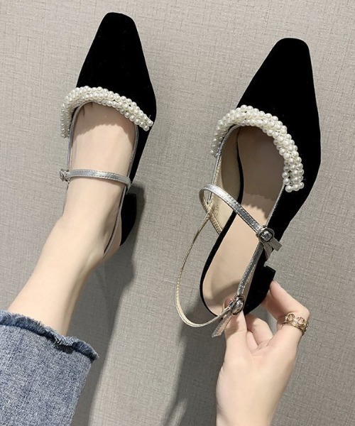 LAC-VERT（ラック・ヴェール）の「パールミュールパンプス（パンプス・レディース・ブラック・S/M/L）」の21枚目の写真