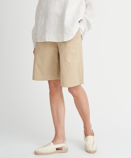 DANTON（ダントン）の「【DANTON】コットンリネン イージーショーツ CLB WOMEN（その他パンツ・レディース・ベージュ/カーキ/ブルー・36）」の2枚目の写真