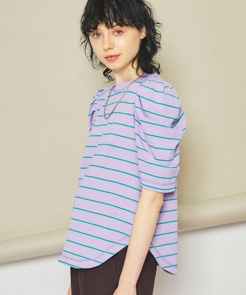 イネラ ボーダータックショルダートップス INella 完売色 INella（イネラ）の「【INella(イネラ)】ボーダータック