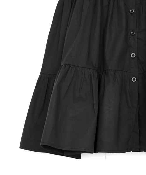 Figments（フィグメンツ）の「ティアードシャツワンピース（ワンピース・レディース・ホワイト/ブラック・FREE）」の10枚目の写真