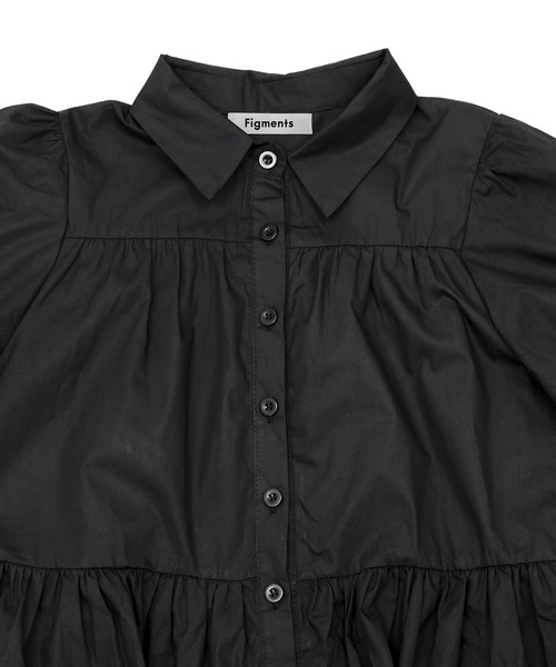 Figments（フィグメンツ）の「ティアードシャツワンピース（ワンピース・レディース・ホワイト/ブラック・FREE）」の12枚目の写真