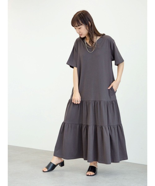 Sugar spoon(シュガースプーン)の「・SUGAR SPOON ティアードカットワンピース*(ワンピース・レディース・チャコールグレー/ライトブラウン/モカ・FREE)」の18枚目の写真