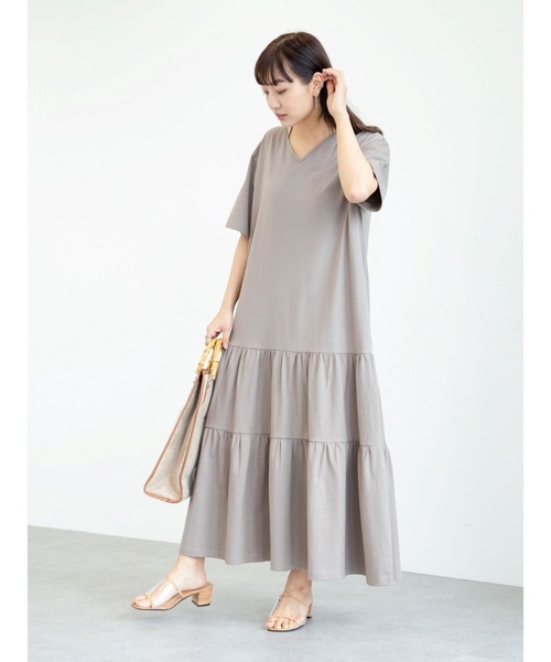 Sugar spoon(シュガースプーン)の「・SUGAR SPOON ティアードカットワンピース*(ワンピース・レディース・チャコールグレー/ライトブラウン/モカ・FREE)」の12枚目の写真