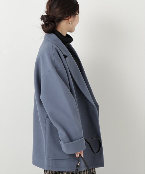 frames RAY CASSIN（フレームスレイカズン）の「ニットモッサ　ビッグダブルテーラードジャケット（その他アウター・レディース・グレー/ブルー/モカ・FREE）」の5枚目の写真