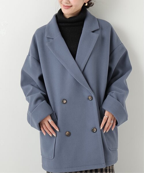 frames RAY CASSIN（フレームスレイカズン）の「ニットモッサ　ビッグダブルテーラードジャケット（その他アウター・レディース・グレー/ブルー/モカ・FREE）」の8枚目の写真