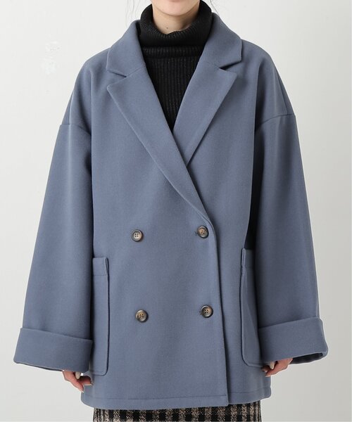 frames RAY CASSIN（フレームスレイカズン）の「ニットモッサ　ビッグダブルテーラードジャケット（その他アウター・レディース・グレー/ブルー/モカ・FREE）」の10枚目の写真