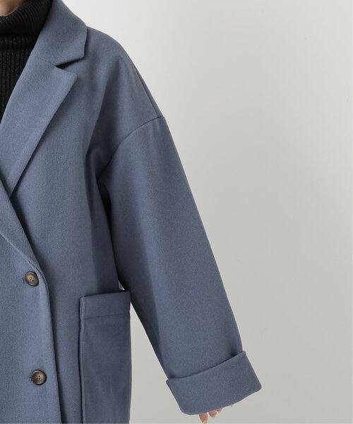 frames RAY CASSIN（フレームスレイカズン）の「ニットモッサ　ビッグダブルテーラードジャケット（その他アウター・レディース・グレー/ブルー/モカ・FREE）」の15枚目の写真