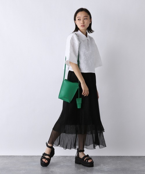 JEANASIS(ジーナシス)の「アソートカットポロSS/955381(ポロシャツ・レディース・ホワイト/ブラック/グリーン・FREE)」の4枚目の写真