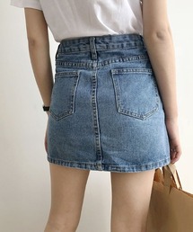 KOR（ケーオーアール）の「デニムミニスカート（デニムスカート）」