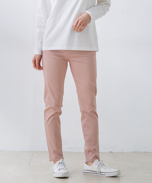 Honeys（ハニーズ）の「スリムカラースキニー（股下６７ｃｍ）（その他パンツ・レディース・カーキ/ブラウン/ネイビー/ライトベージュ/ブラック/ピンク系その他/アイボリー/ライトカーキ/スミクロ・SS/S/M/LL/L）」の9枚目の写真