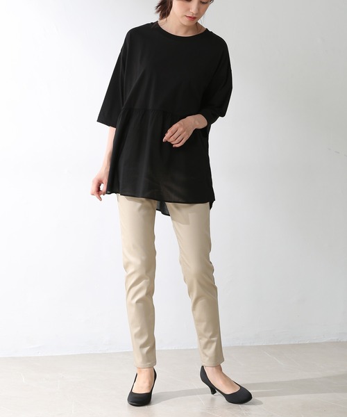 Honeys（ハニーズ）の「スリムカラースキニー（股下６７ｃｍ）（その他パンツ・レディース・カーキ/ブラウン/ネイビー/ライトベージュ/ブラック/ピンク系その他/アイボリー/ライトカーキ/スミクロ・SS/S/M/LL/L）」の12枚目の写真