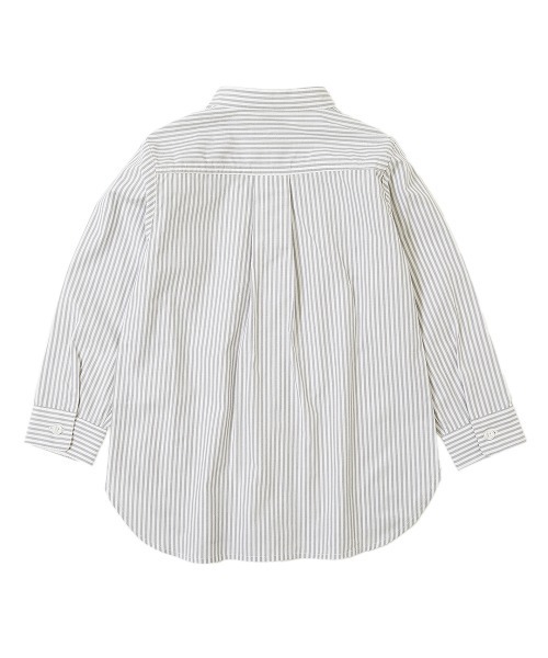 devirock(デビロック)の「スタンドカラーロング丈シャツ(シャツ/ブラウス・キッズ・ホワイト/グレー・150cm/160cm/100cm/120cm/110cm/130cm/140cm)」の5枚目の写真