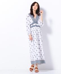 ブランド古着 23区 ニジュウサンク レディース のワンピース ドレス ホワイト 白色系 花柄 ボタニカル柄 古着通販 Zozoused