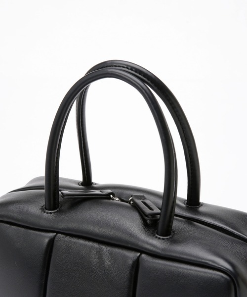 ADD CULUMN（アドカラム）の「ADD CULUMN/パフボストンバッグ（ボストンバッグ・レディース・ブラウン/イエロー/ブラック・FREE）」の4枚目の写真