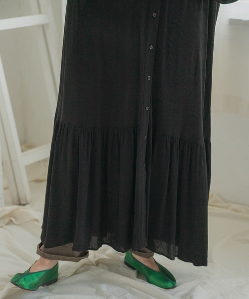 ITEMS URBANRESEARCH(アイテムズ アーバンリサーチ)の「ヨウリュウティアードワンピース(ワンピース・レディース・オフホワイト/イエロー/ブラック・FREE)」の13枚目の写真