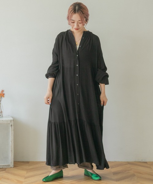 ITEMS URBANRESEARCH(アイテムズ アーバンリサーチ)の「ヨウリュウティアードワンピース(ワンピース・レディース・オフホワイト/イエロー/ブラック・FREE)」の14枚目の写真