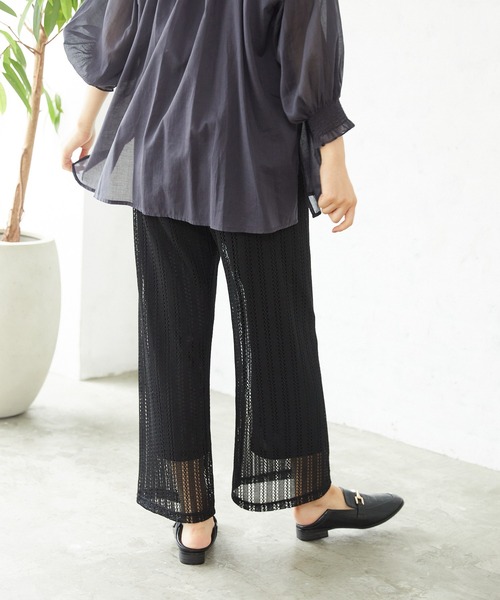 Rewde(ルゥデ)の「マルチストライプジャガードパンツ(1R12-07074)(その他パンツ・レディース・ブラック/グレー/ブルー・M)」の13枚目の写真
