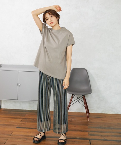Rewde(ルゥデ)の「マルチストライプジャガードパンツ(1R12-07074)(その他パンツ・レディース・ブラック/グレー/ブルー・M)」の16枚目の写真