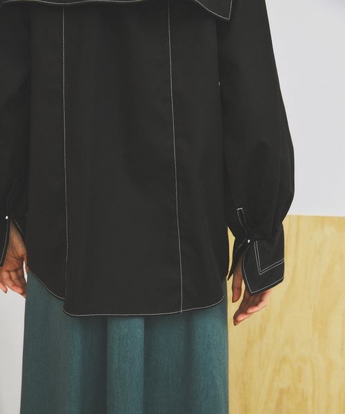 INella（イネラ）の「【INella(イネラ)】マルチWAYハイネックブラウス（シャツ/ブラウス・レディース・ブラック/ホワイト/ネイビー・FREE）」の20枚目の写真