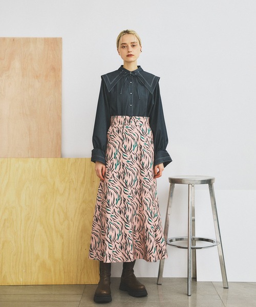 INella（イネラ）の「【INella(イネラ)】マルチWAYハイネックブラウス（シャツ/ブラウス・レディース・ブラック/ホワイト/ネイビー・FREE）」の18枚目の写真