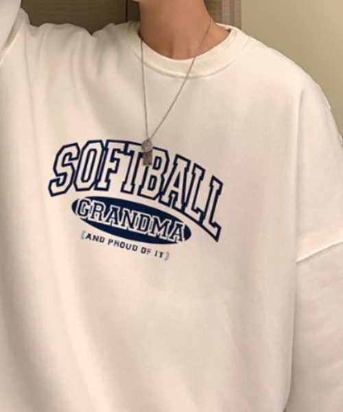 MGV（エムジーヴィー）の「カレッジプリント　ルーズシルエットトレーナー（スウェット・メンズ・ホワイト/ブラック/グレー・MEDIUM/LARGE/X-LARGE）」の19枚目の写真