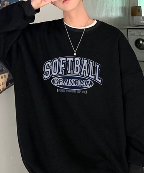 MGV（エムジーヴィー）の「カレッジプリント　ルーズシルエットトレーナー（スウェット・メンズ・ホワイト/ブラック/グレー・MEDIUM/LARGE/X-LARGE）」の21枚目の写真