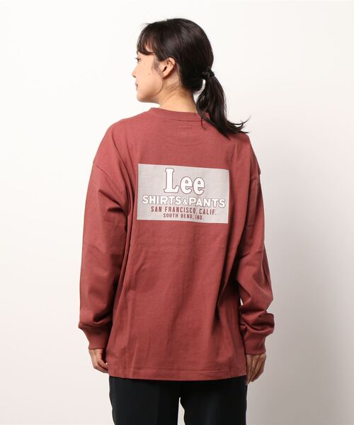 Lee（リー）の「【Lee】バックプリントロンＴ（Tシャツ/カットソー・レディース・キナリ/ワイン/ダークグレー・M/L）」の7枚目の写真