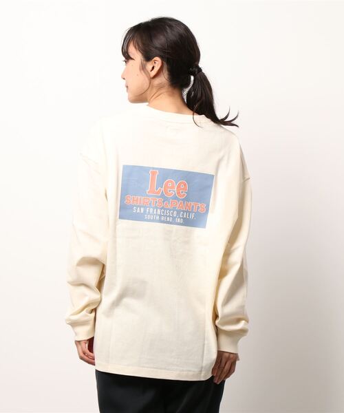 Lee（リー）の「【Lee】バックプリントロンＴ（Tシャツ/カットソー・レディース・キナリ/ワイン/ダークグレー・M/L）」の6枚目の写真