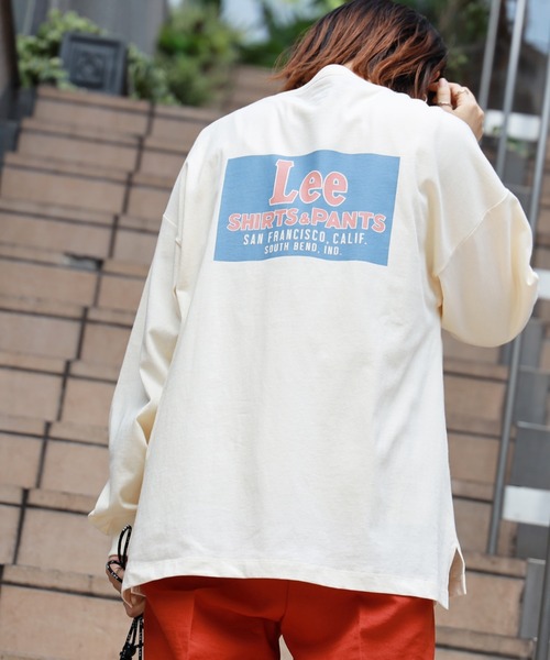 Lee（リー）の「【Lee】バックプリントロンＴ（Tシャツ/カットソー・レディース・キナリ/ワイン/ダークグレー・M/L）」の2枚目の写真