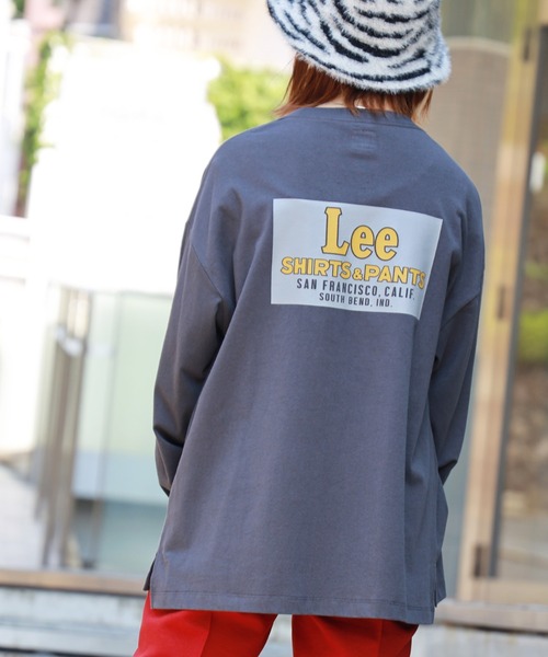 Lee（リー）の「【Lee】バックプリントロンＴ（Tシャツ/カットソー・レディース・キナリ/ワイン/ダークグレー・M/L）」の3枚目の写真