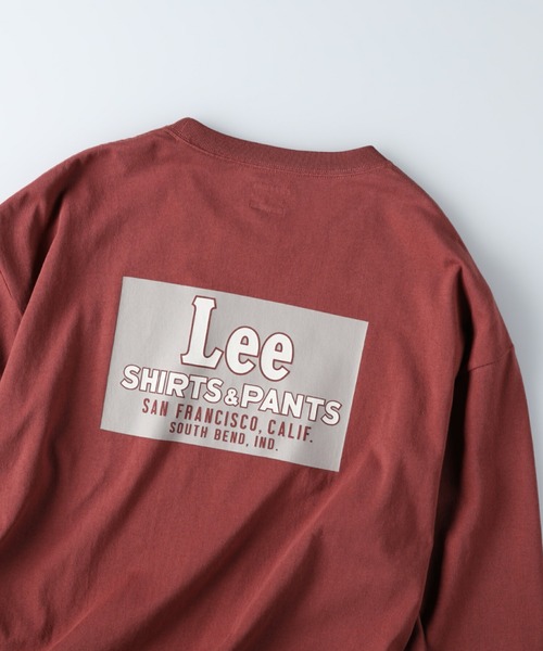Lee（リー）の「【Lee】バックプリントロンＴ（Tシャツ/カットソー・レディース・キナリ/ワイン/ダークグレー・M/L）」の9枚目の写真